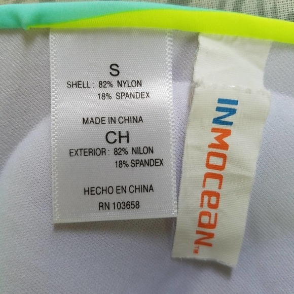 InMocean Green Striped Push-up Bra String Bikini - Picture 7 of 7